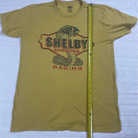 Shelby American Racing Tee - Mustard Yellow Men’s Medium - Picture 5 of 6